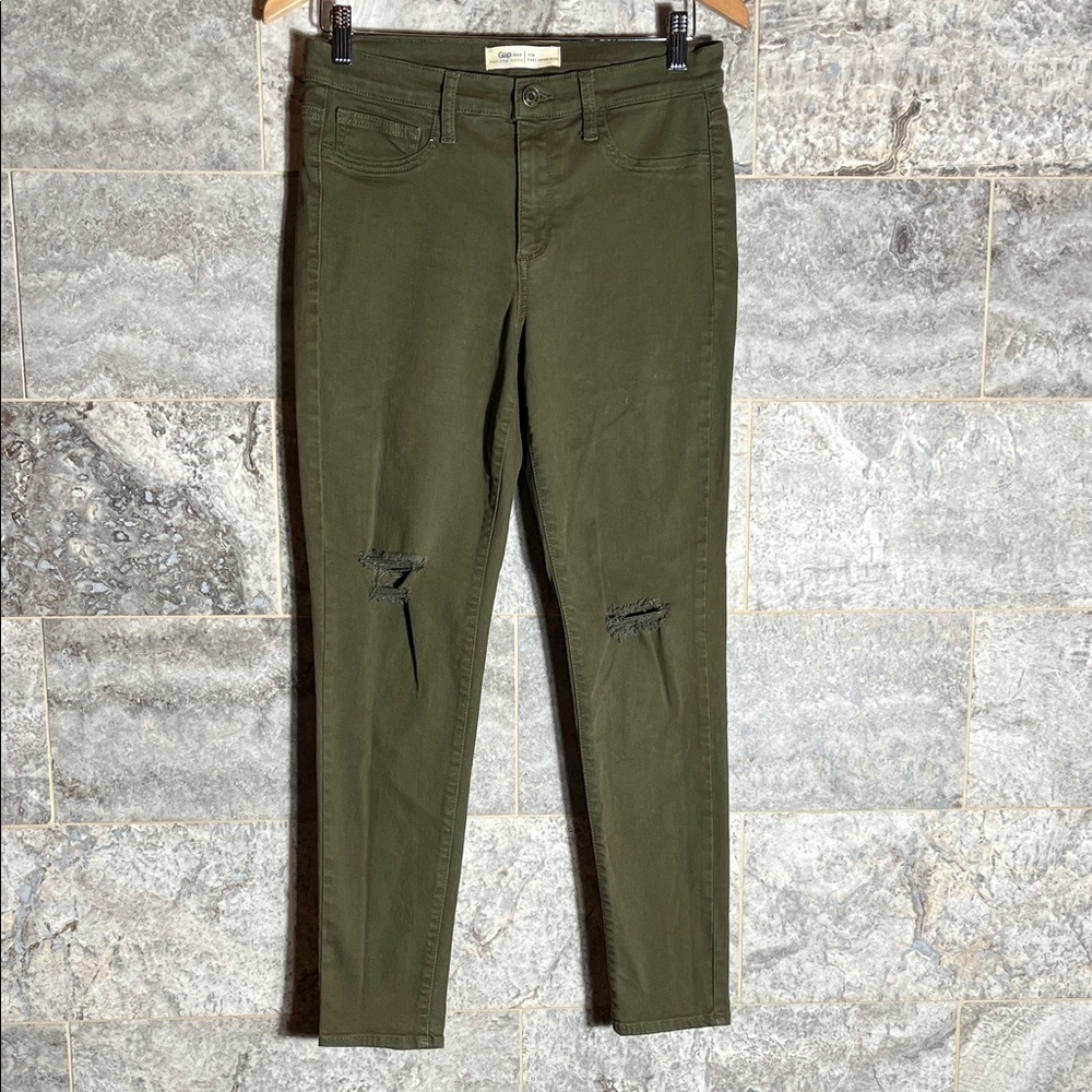 Gap 1969 Women’s Easy Leggings Jeans – Size 29R – Black Moss (Green)